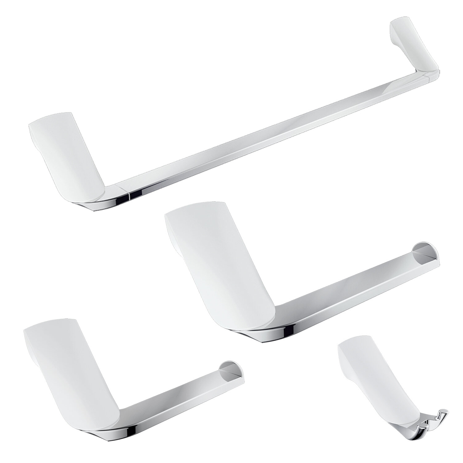 White with Chrome